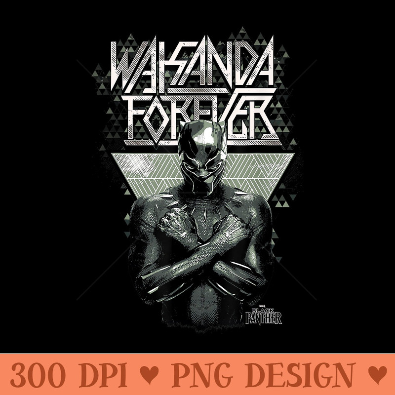 Marvel Black Panther Wakanda Forever Prism Patterned Short Sleeve T Small - PNG image download - Trendsetting And Modern Collections