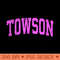 Towson Maryland MD Vintage Athletic Sports Pink Design - PNG design assets - Perfect for Sublimation Art