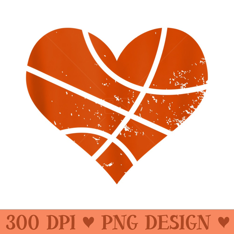 Basketball Heart Funny Basketball Player Mom - PNG download with transparent background - Spice Up Your Sublimation Projects