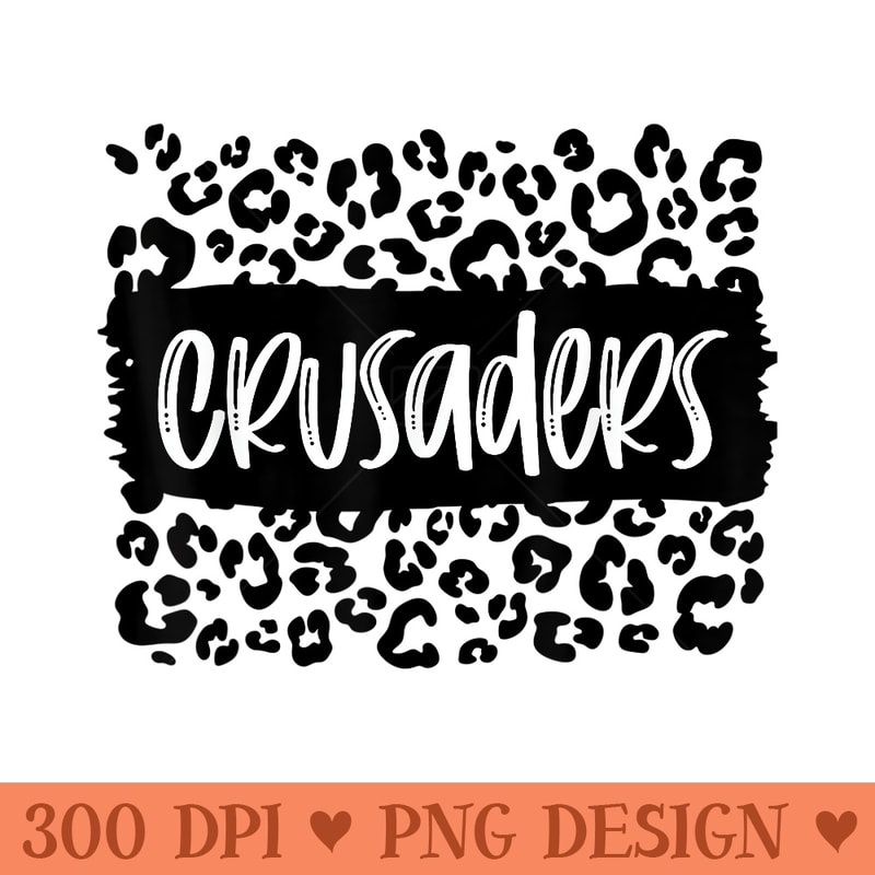 Crusaders Team Mascot School Spirit Game Night Leopard - Vector PNG Clipart - Versatile And Customizable Designs