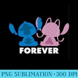 disney stitch and angel forever - mug sublimation png