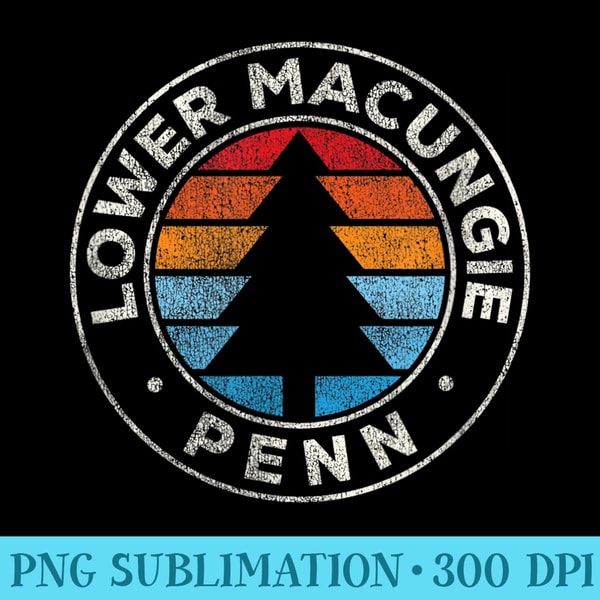 Lower Macungie Pennsylvania PA Vintage Graphic Retro 70s - PNG design downloads - Capture Imagination with Every Detail