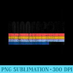 vintage 70s 80s style minneapolis, minnesota - high quality png files