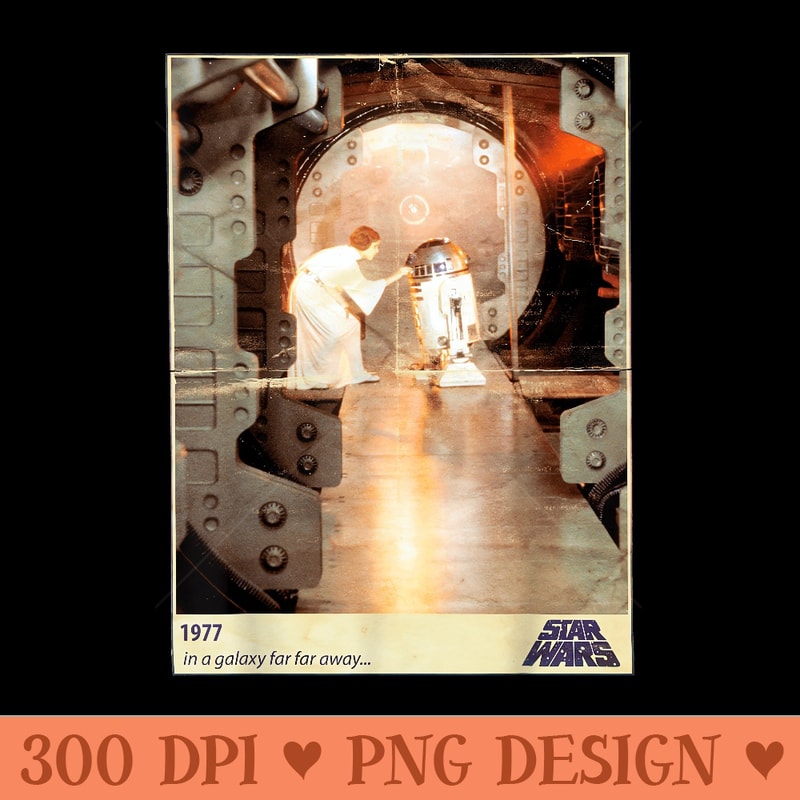 Star Wars Princess Leia R2D2 Poster - PNG clipart download - Stunning Sublimation Graphics