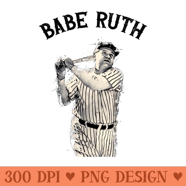 Babe Ruth - Printable PNG Images | Inspire Uplift