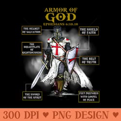 armor of god christian t - sublimation png designs
