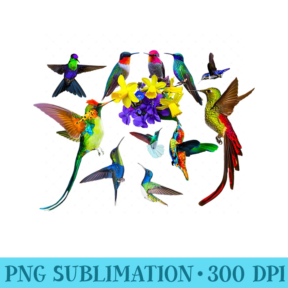 Hummingbird lovers - PNG Download Button - Perfect for Sublimation Mastery