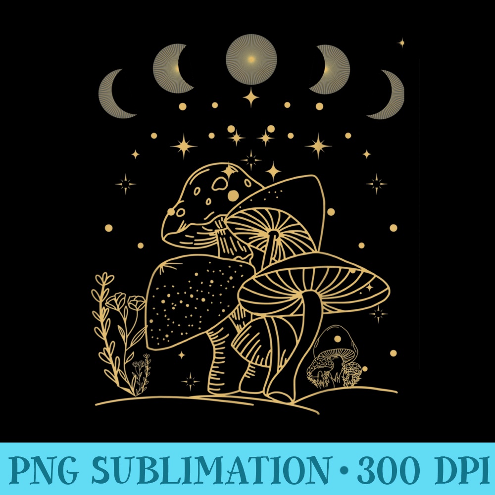 Goblincore Aesthetic Dark Academia Cottagecore Mushroom - Sublimation backgrounds PNG - Easy-To-Print And User-Friendly Designs