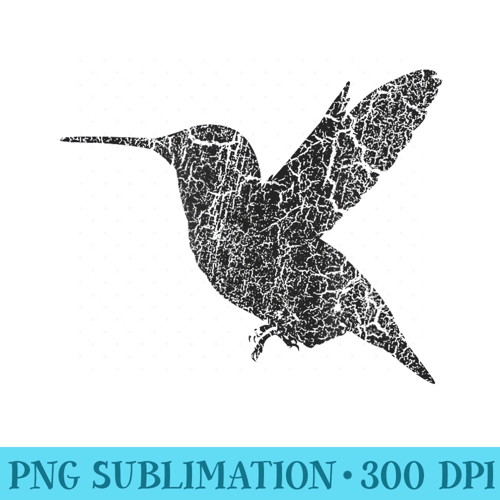 Hummingbird Distressed Print Vintage Hummingbird - PNG Download Website - High Resolution And Print-Ready Designs