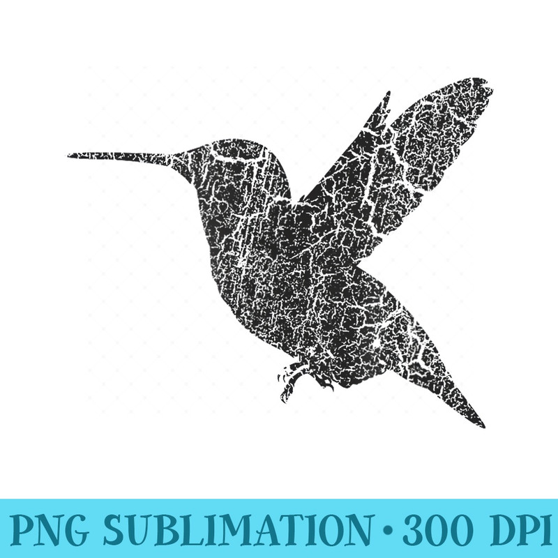Hummingbird Distressed Print Vintage Hummingbird - PNG Download Website - High Resolution And Print-Ready Designs