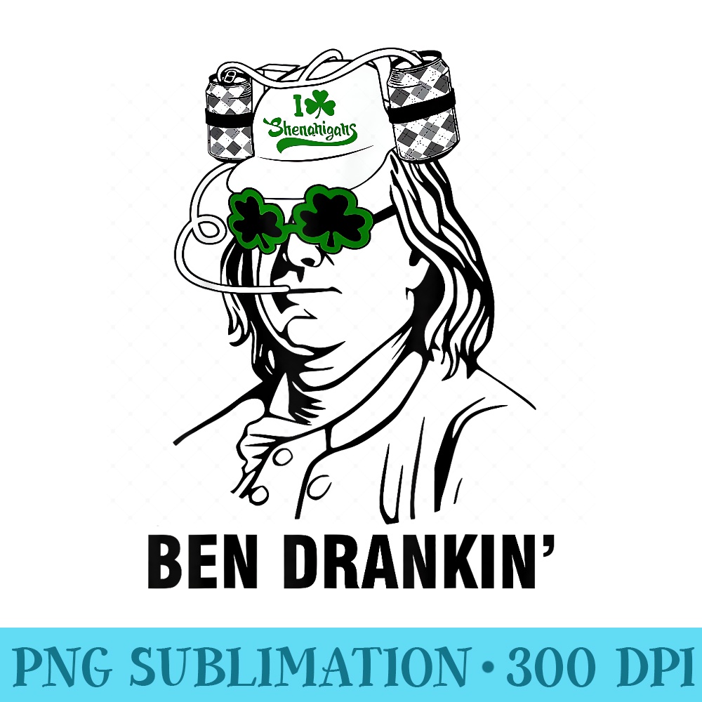 Retro Ben Drankin Irish Benjamin Franklin Saint Patricks Day - PNG Download Gallery - Boost Your Success with this Inspirational PNG Download