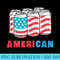 AmeriCan Funny 4th of July Beer Patriotic USA Flag - Shirt Illustration PNG - Transform Your Sublimation Creations