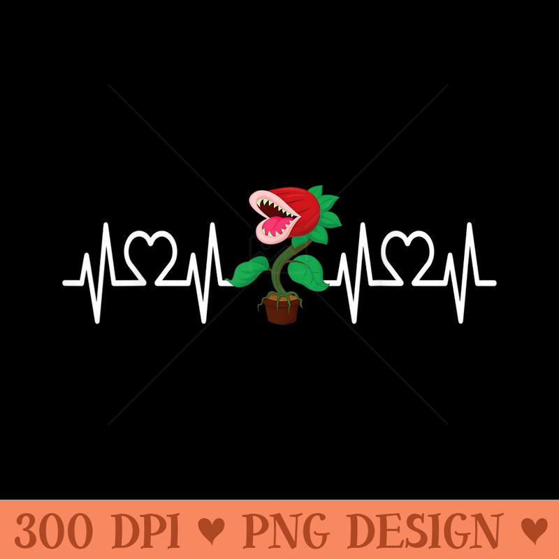 Heartbeat Venus Flytrap I Plant Monster I Venus Fly Trap - High Quality PNG files - Spice Up Your Sublimation Projects