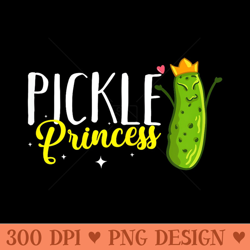 Pickle Princess Dill Pickle Cucumber - Vector PNG Clipart - Bold & Eye Catching