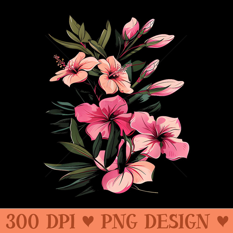 Oleander Flower girl plant mom bloom lovely wildflower - Clipart PNG - Transform Your Sublimation Creations
