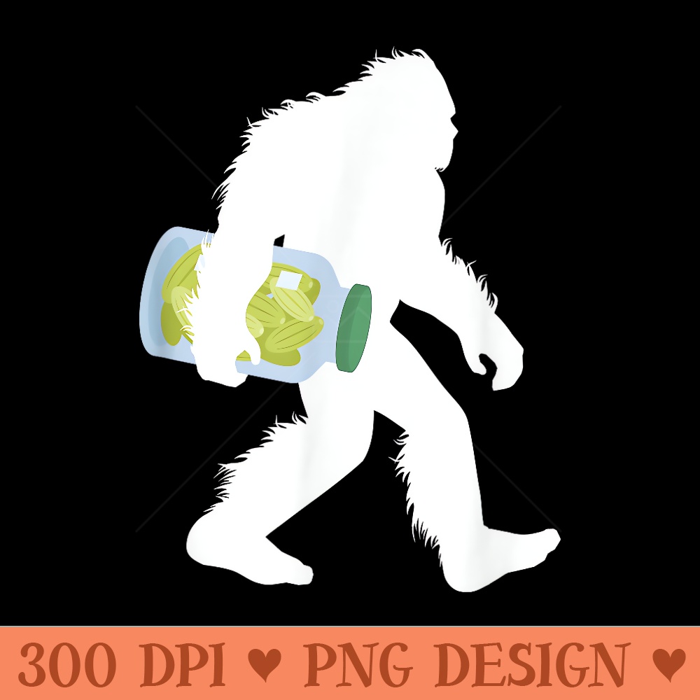 Bigfoot With Pickles Sasquatch Dill Pickling - High Quality PNG Clipart - Perfect for Personalization