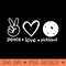 Cute Peace Love Pickleball Player Funny Pickle Ball Lover - Vector PNG download - Perfect for Sublimation Art