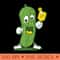 Funny Pickle Playing Pickleball - Digital PNG Downloads - Transform Your Sublimation Creations