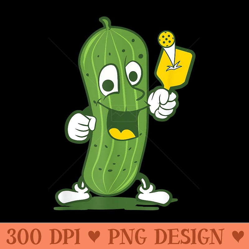 Funny Pickle Playing Pickleball - Digital PNG Downloads - Transform Your Sublimation Creations