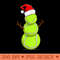 Funny Tennis Player Snowman Christmas - High Quality PNG Clipart - Stunning Sublimation Graphics
