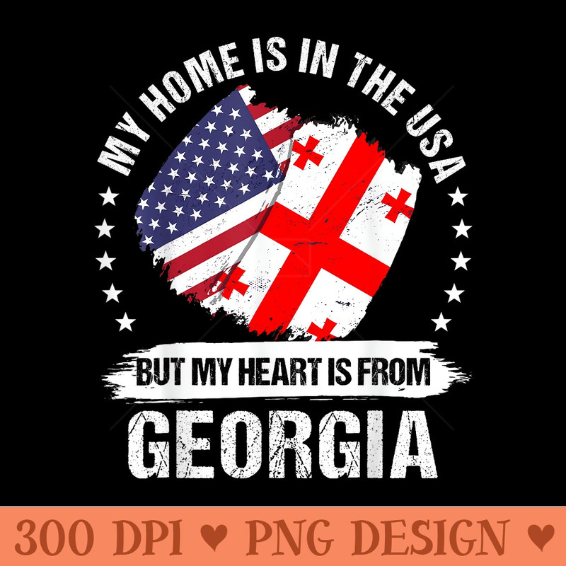American Patriot Georgia Flag American Georgian Roots - PNG design downloads - Versatile And Customizable Designs