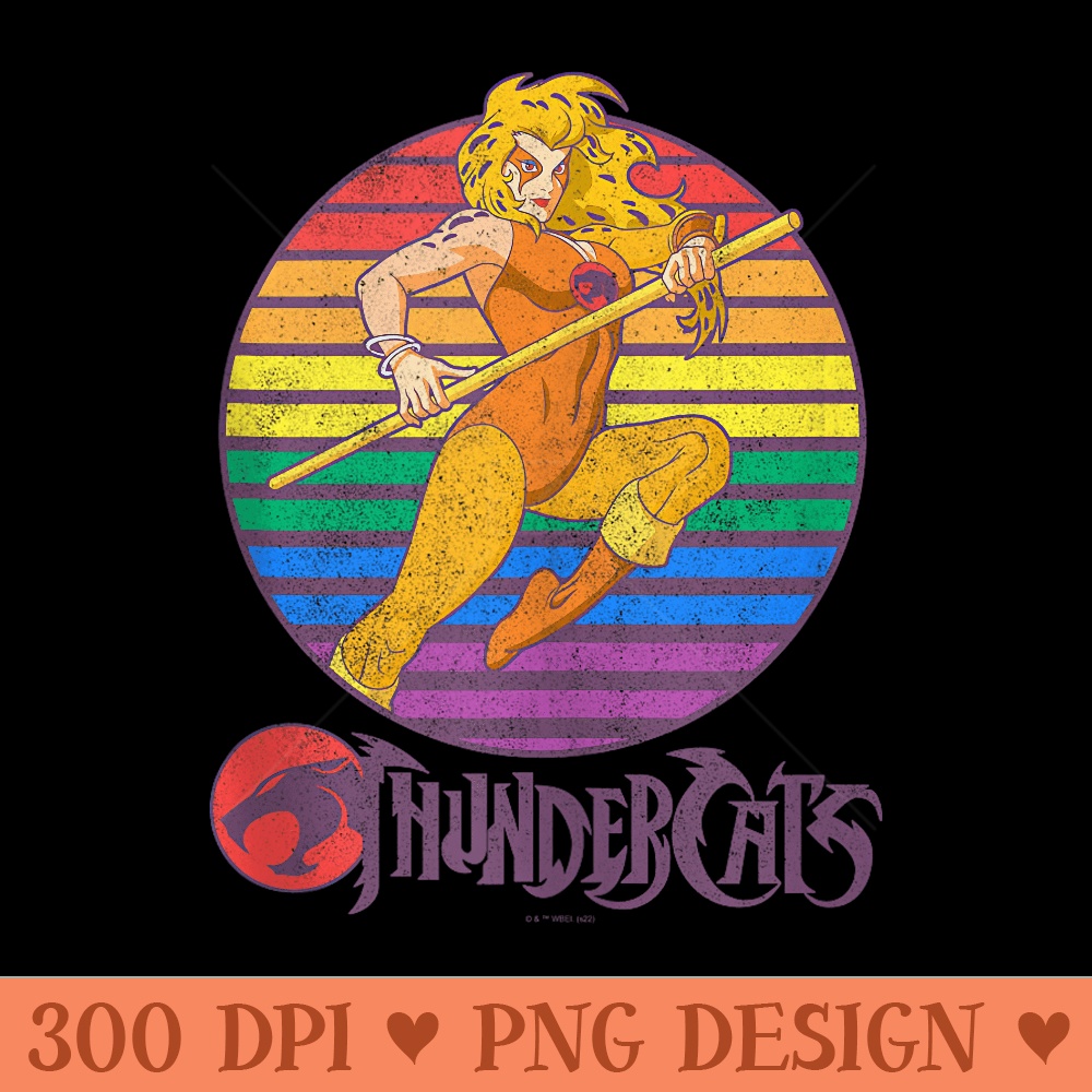 Thundercats Cheetara Rainbow Sunset Poster - Printable PNG Graphics - Perfect for Personalization