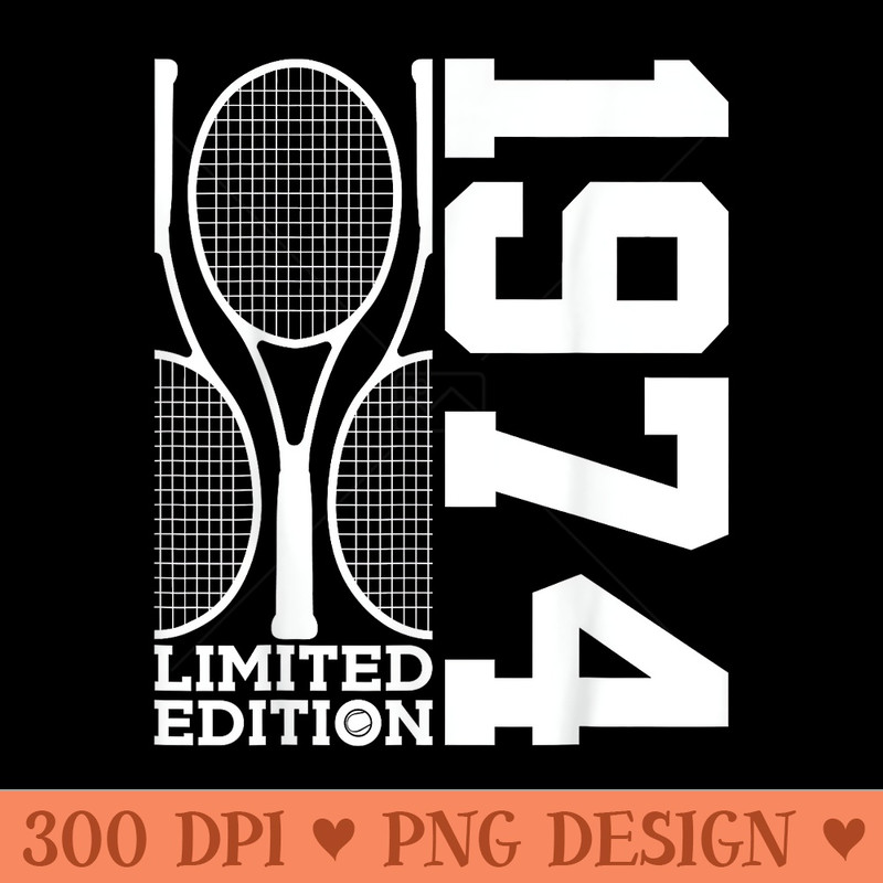 50th BIRTHDAY TENNIS LIMITED EDITION - PNG clipart download - Stunning Sublimation Graphics