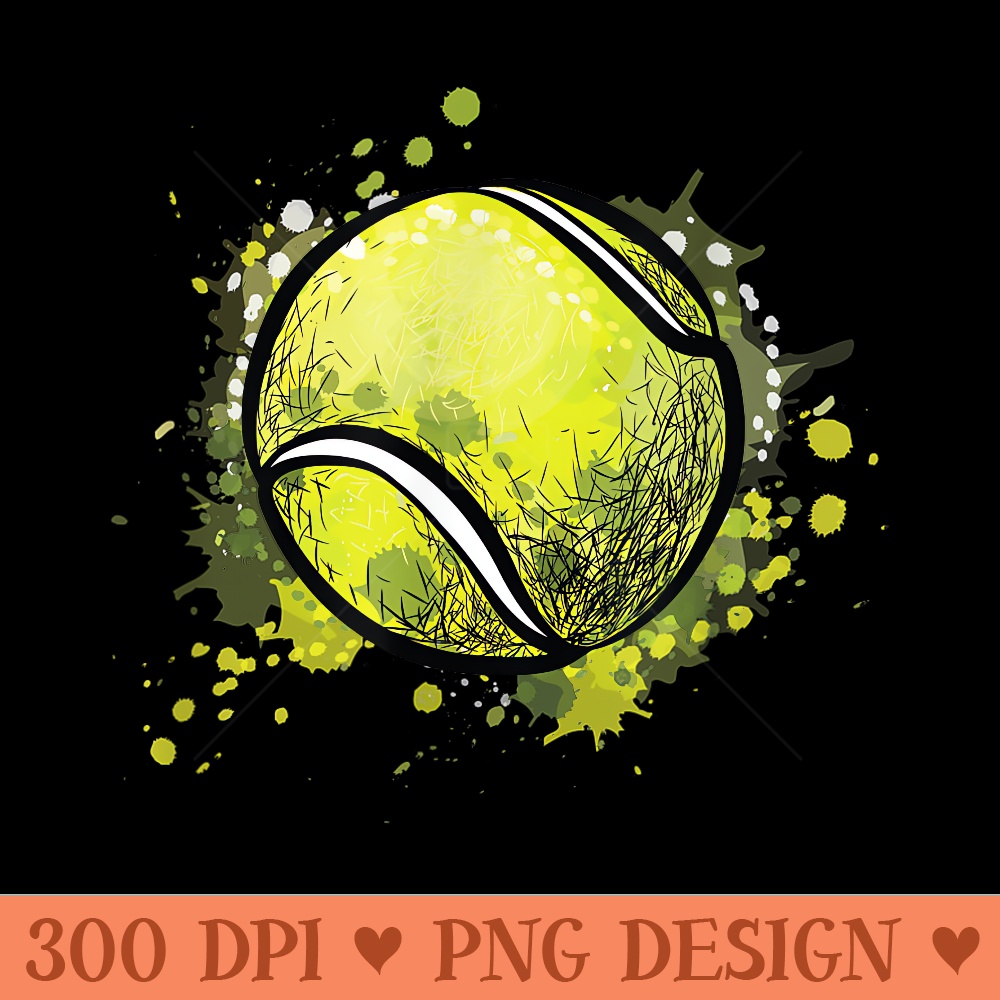 Tennis ball for sports and tennis lover for christmas - Digital PNG Downloads - Transform Your Sublimation Creations