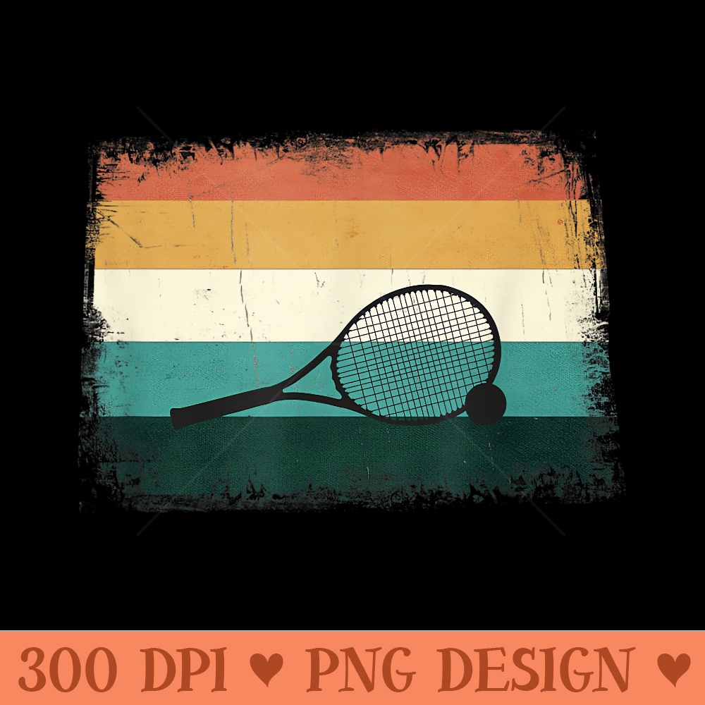Retro Tennis Rackets  Racquets Cool Vintage Tennis Player - PNG Graphics - Spice Up Your Sublimation Projects