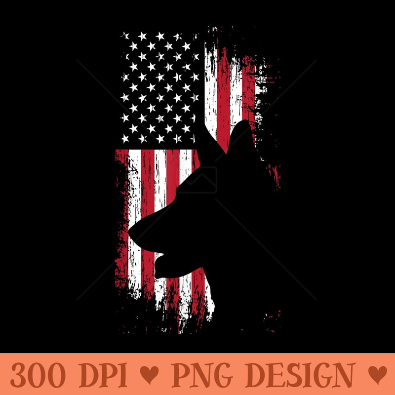German Shepherd American Flag USA Patriotic Dog - PNG graphics - Limited Edition And Exclusive Designs