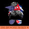 Cuban Women Girl USA Heritage American Cuba Flag - PNG Clipart - Bring Your Designs to Life