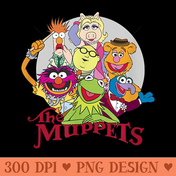 Muppet Graphics Disney The Muppets Classic Characters Circle Group Shot Logo | Inspire ...