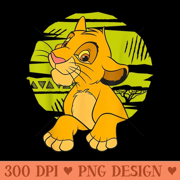 Disney The Lion King Young Simba Paws Green 90s T - Transpar | Inspire ...