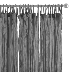 Cotton Crinkle Voile Curtains Set of 2 , color: Gray