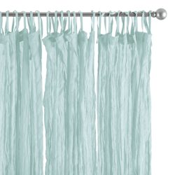 Cotton Crinkle Voile Curtains Set Of 2 , Color: Sage