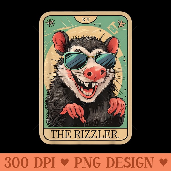 The Rizzler Tarot Card Autism Funny Meme Autistic Opossum - | Inspire ...