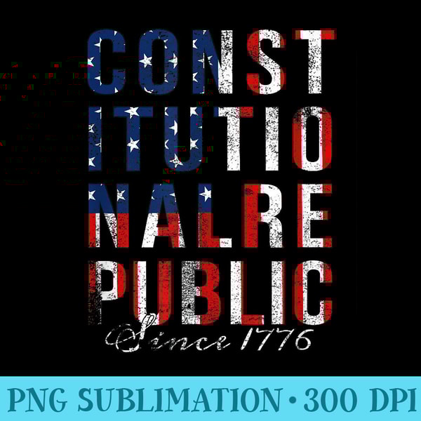 Constitutional Republic Since 1776 USA America 4th of July - PNG Design Files - Bring Your Designs to Life