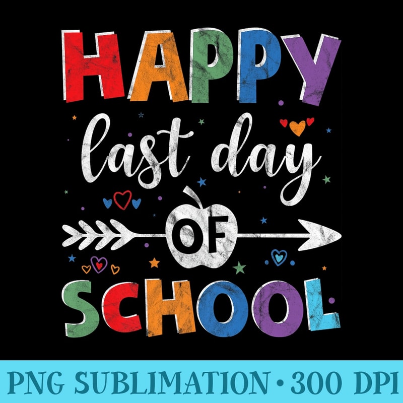 Teacher Student Retro Last Day Of School Summer Graduation Premium - High resolution PNG download - Add a Festive Touch to Every Day