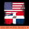 Half Dominican Flag T Vintage USA - PNG Graphics - Stunning Sublimation Graphics
