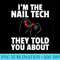 Nail Tech Technician Polish Cosmetologist - PNG Design Files - Enhance Your Apparel with Stunning Detail