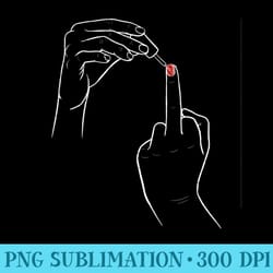 middle finger funny lady graphic smelly finger women - trendy png designs