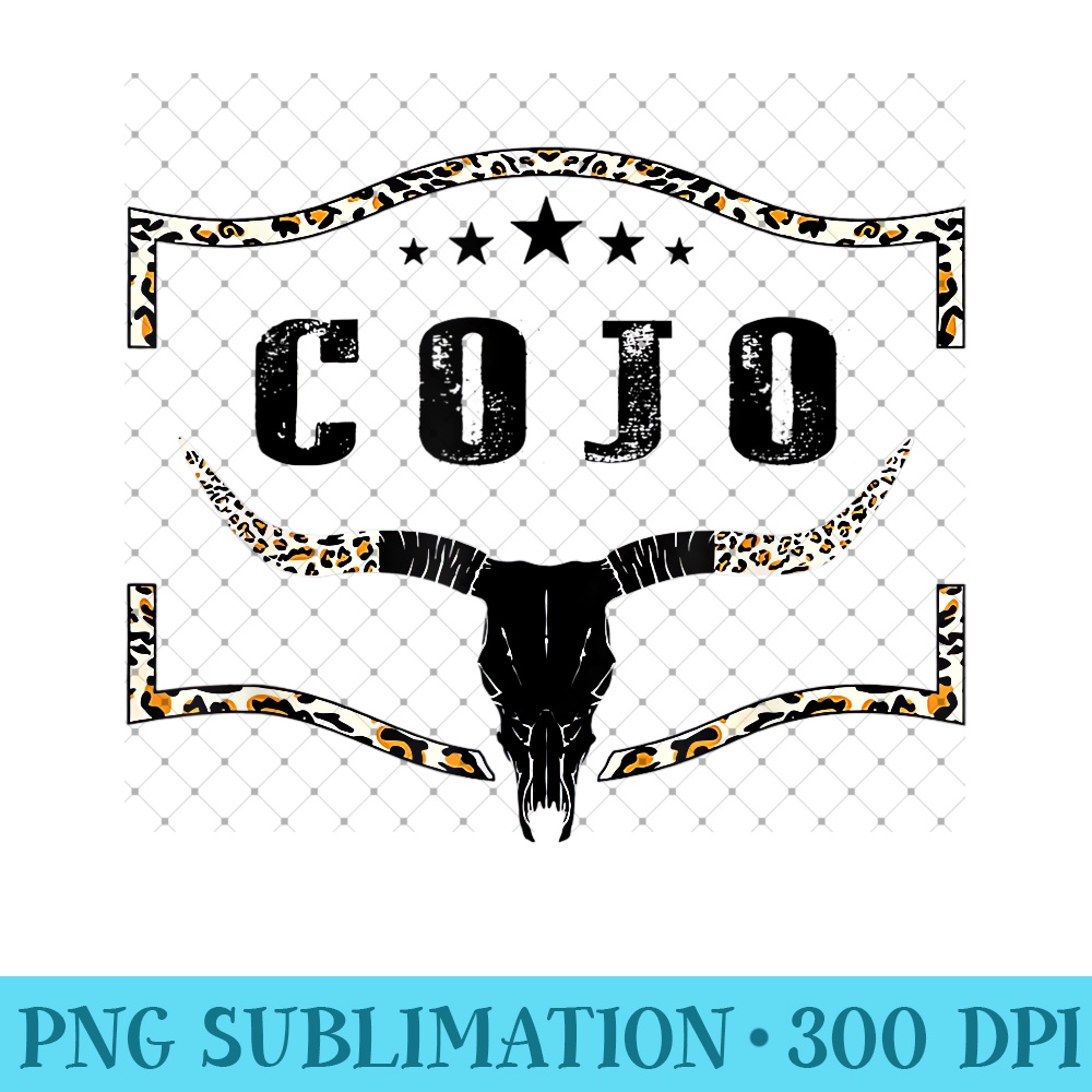 Vintage Cojo Bull Skull Country Music - Sublimation PNG Designs - Premium Quality PNG Artwork
