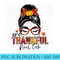 Leopard Messy Bun One Thankful Nail Tech Thanksgiving - Digital PNG Downloads - Perfect for Creative Projects