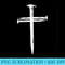 Jesus Cross Nails Christian Vintage Crucifixion - Digital PNG Artwork - Capture Imagination with Every Detail