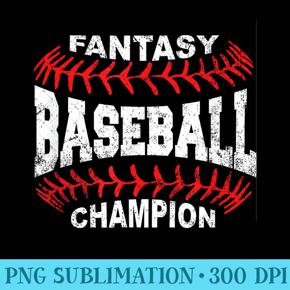 ESPN Fantasy Baseball Champion Baseball Stitch Logo V2 - PNG Graphics - Versatile And Customizable Designs