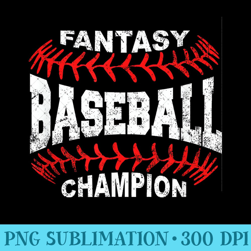 ESPN Fantasy Baseball Champion Baseball Stitch Logo V2 - PNG Graphics - Versatile And Customizable Designs