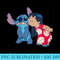 Womens Disney Lilo and Stitch Funny Kisses - High Resolution PNG Designs - Add a Festive Touch to Every Day