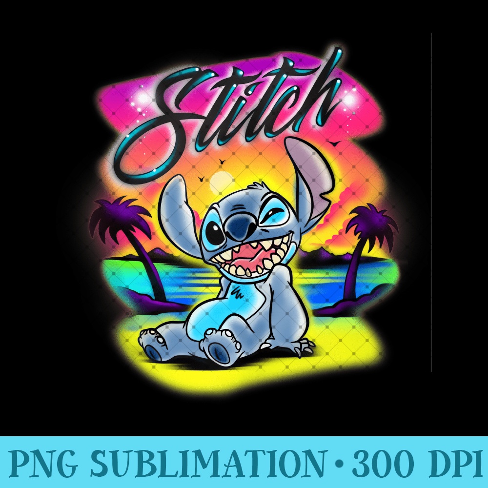 Lilo & Stitch - Airbrush Stitch - PNG Clipart - Fashionable and Fearless