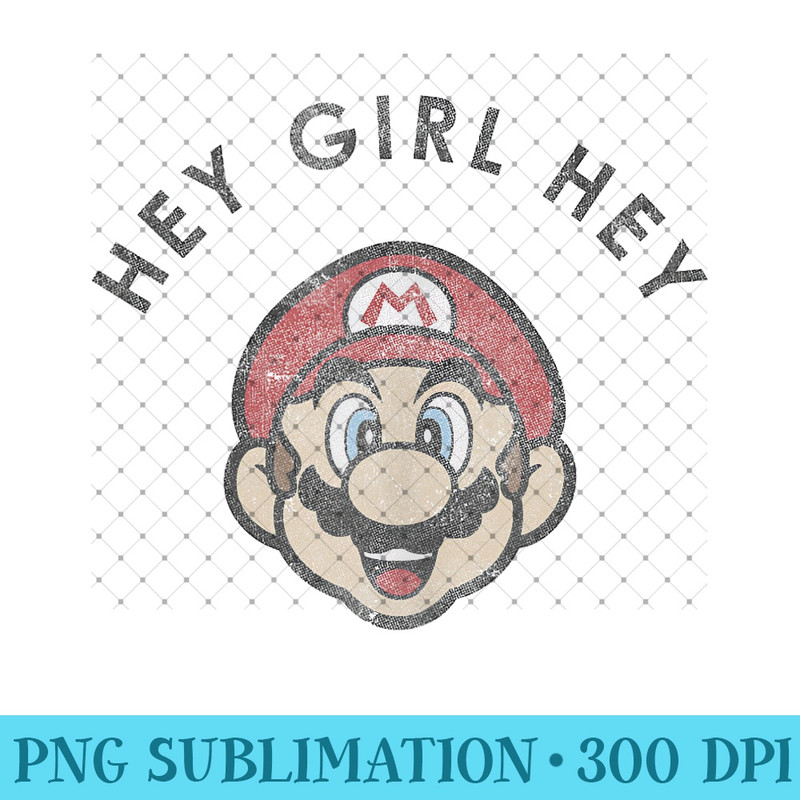 Super Mario Hey Girl Hey Text - PNG design downloads - Trendsetting And Modern Collections