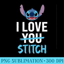 lilo & stitch - i love stitch - png prints